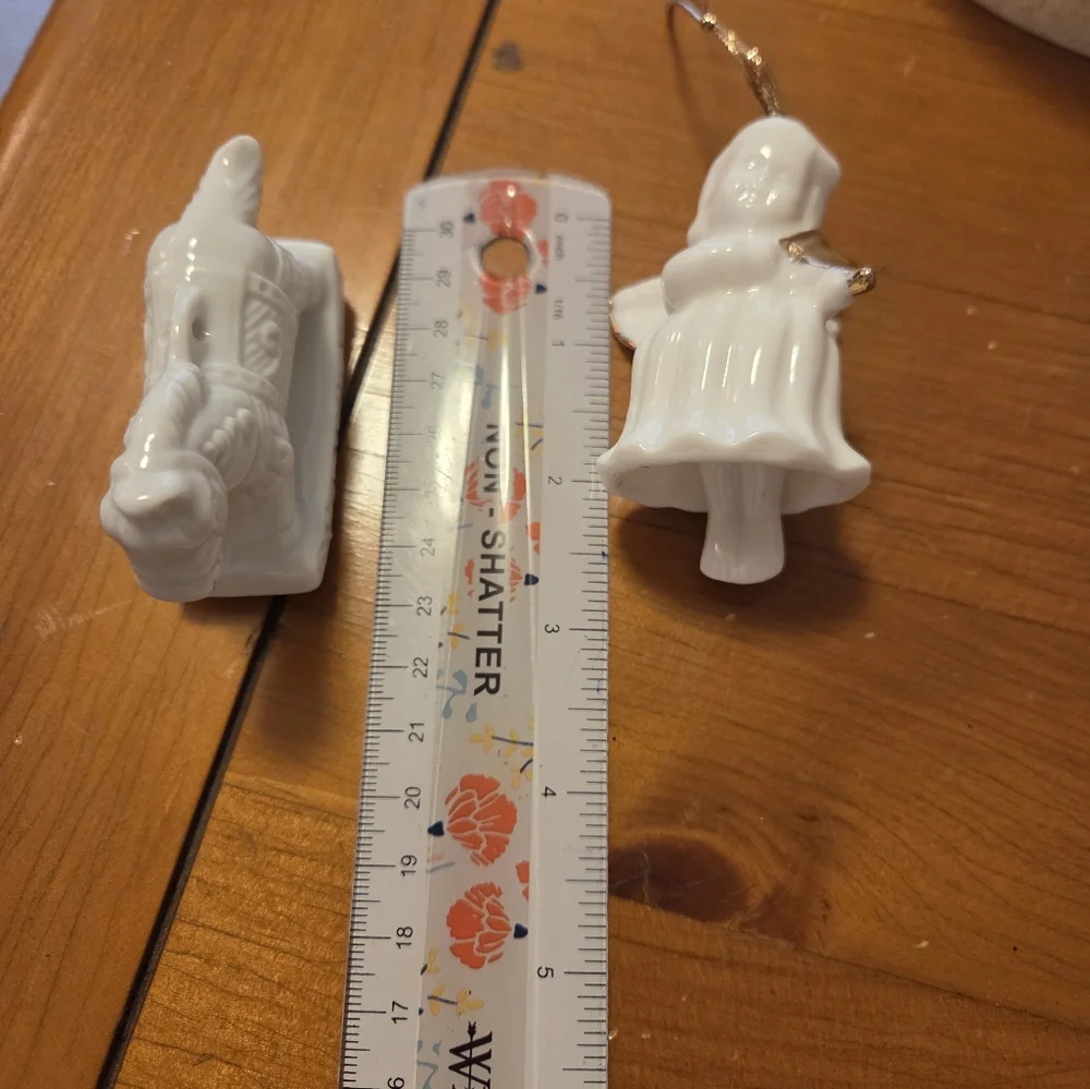 Vintage White Porcelain Ornaments